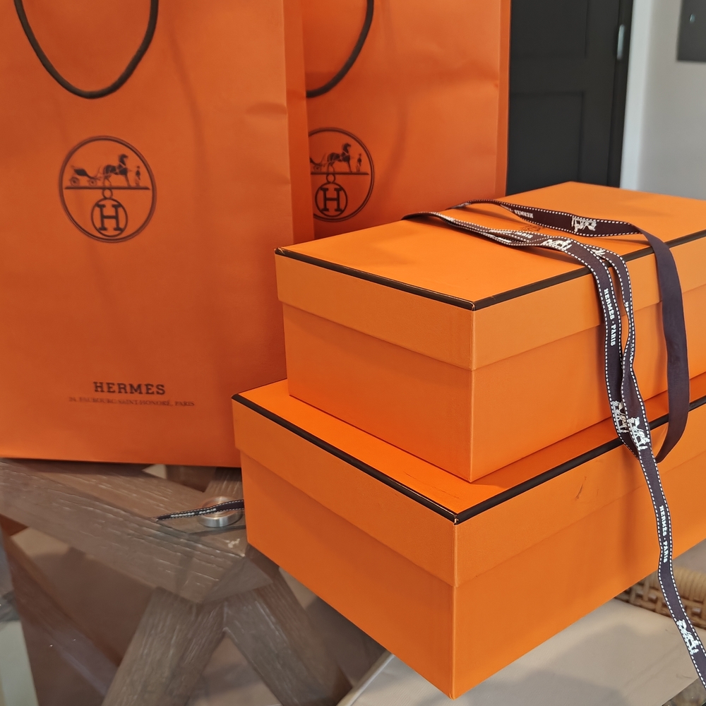 Hermès Orange Gift Boxes For 3